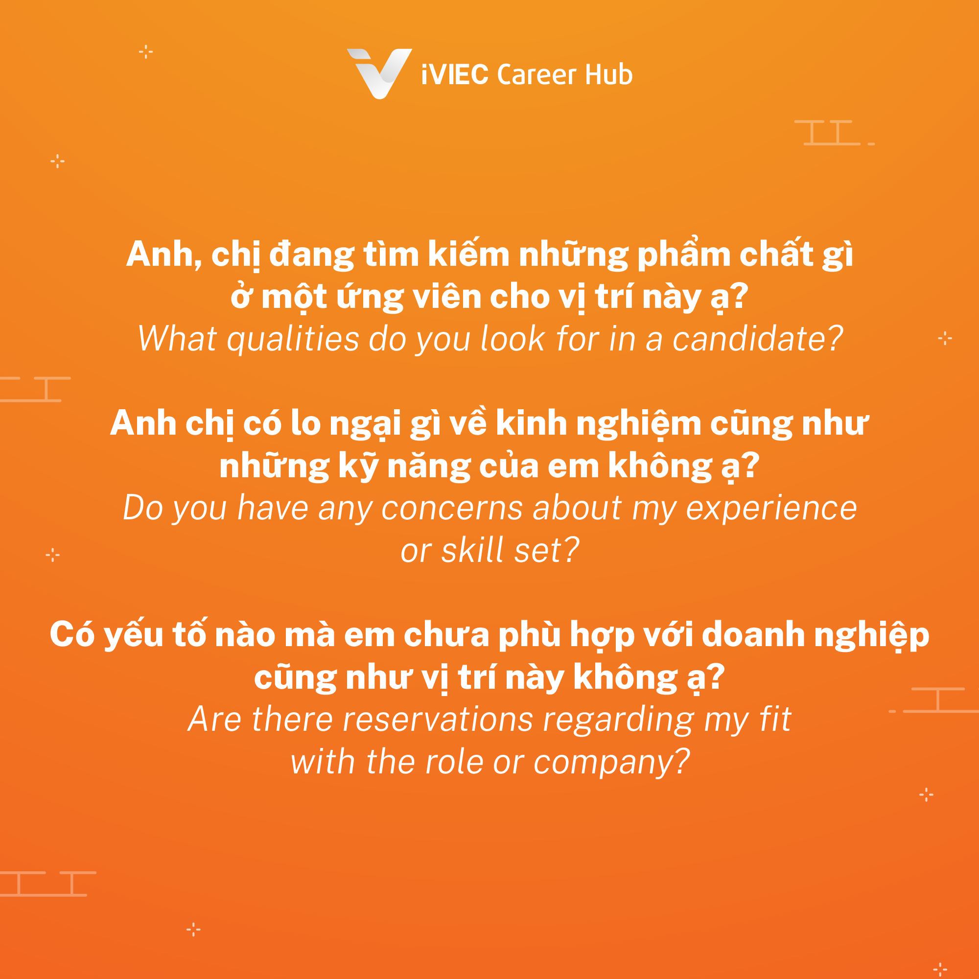 Series Phỏng vấn: Câu hỏi “Em có câu hỏi nào cho các anh chị tuyển dụng không?” - Trả lời Tiếng Anh và Tiếng Việt 